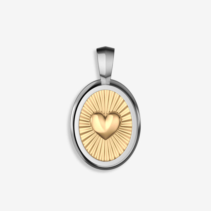 Heart Medallion Pendant in Sterling Silver