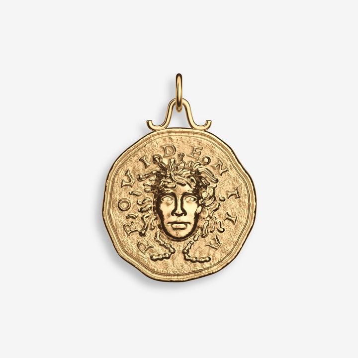 Medusa Coin Pendant in Sterling Silver