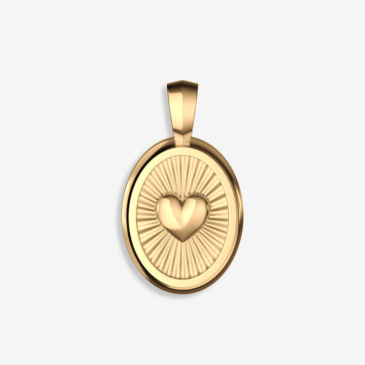 Heart Medallion Pendant in Sterling Silver