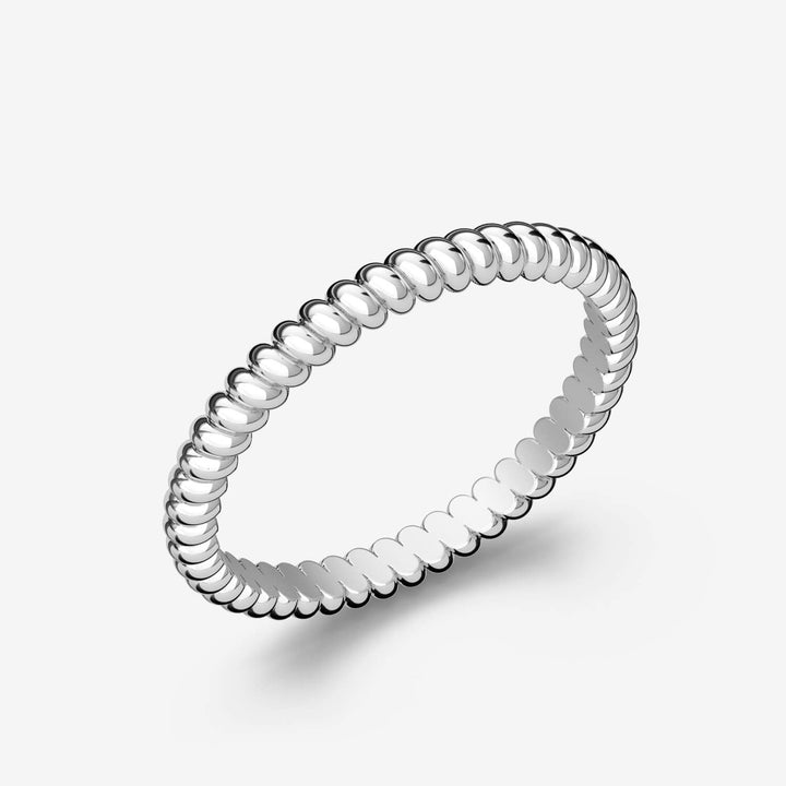 Rope Stacking Ring in Sterling Silver