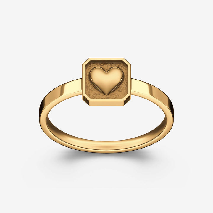 "Heart in a Box" Ring in Sterling Silver