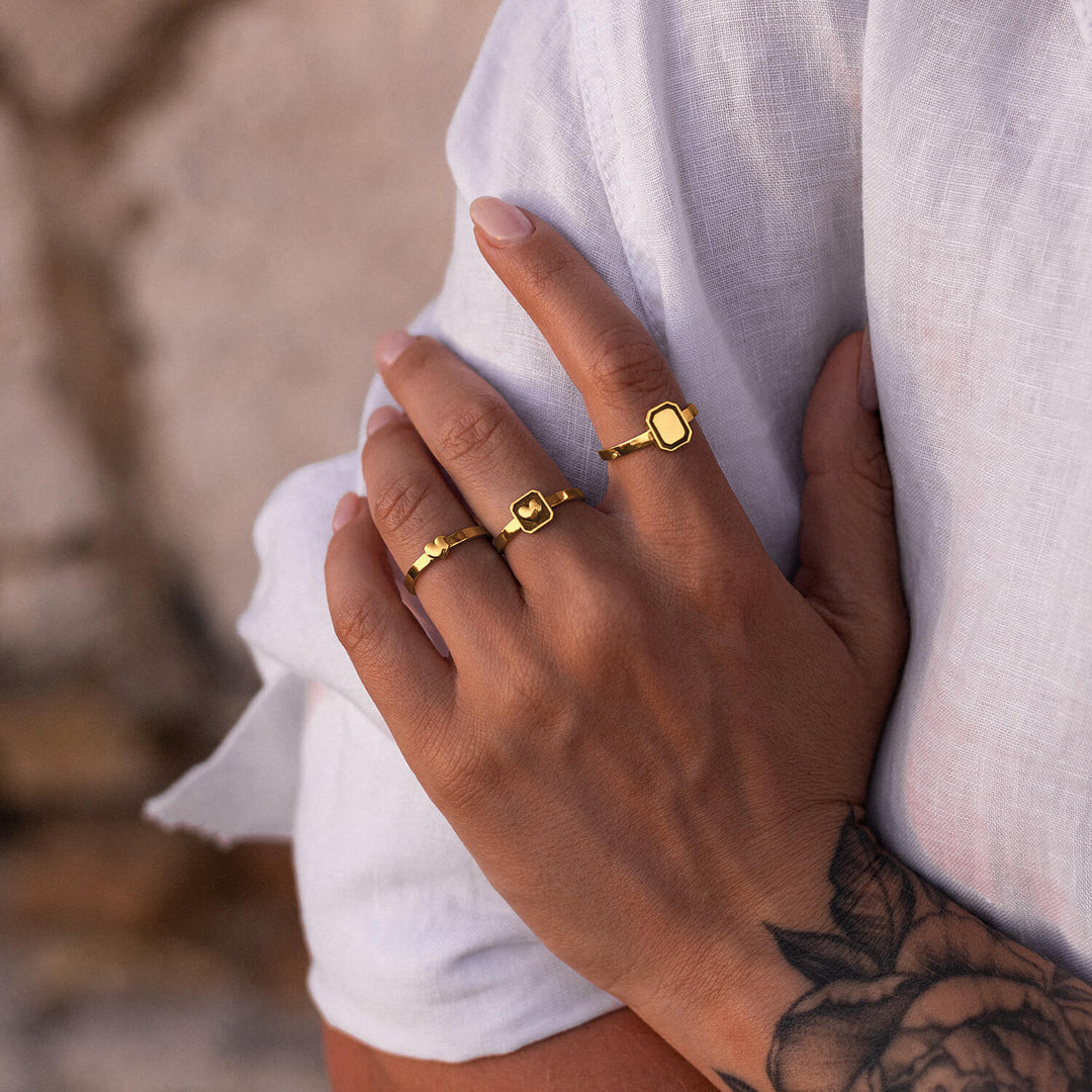 "Heart in a Box" Ring in Sterling Silver