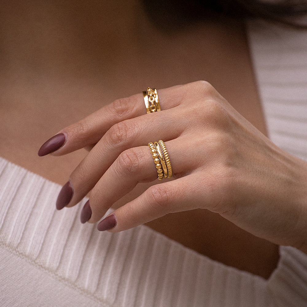 Chain Stacking Ring in Sterling Silver